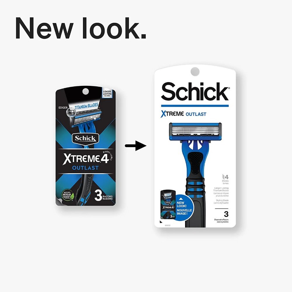 Schick Xtreme 4 Outlast Razor Men, 2  Packs